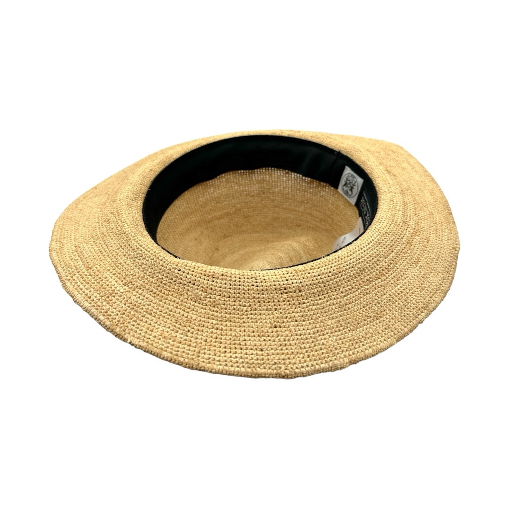 銀座 トラヤ帽子店 ハット 帽子 毛(兎)100% 羽飾り カーキグレー 銀座